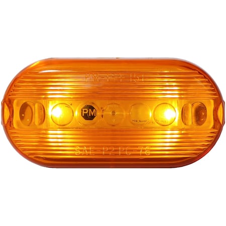 LED Oval 4 Length X 2 Width X 109 Height Amber Lens Surface Mount 9 To 32 Volt